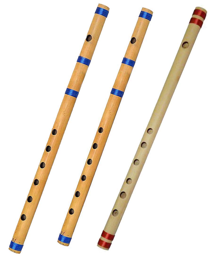 SG Musical Bamboo Indian Bansuri/Flute Combo Of B+C+A Pipe