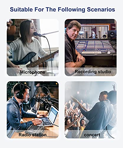 Akoada 2 Pack Xlr Microphone Cable 3.3 Ft, 3 Pins Xlr Cable Male To Female Mic Cord Compatible With Microphones, Speaker Systems, Stage Lighting And More #TOP6