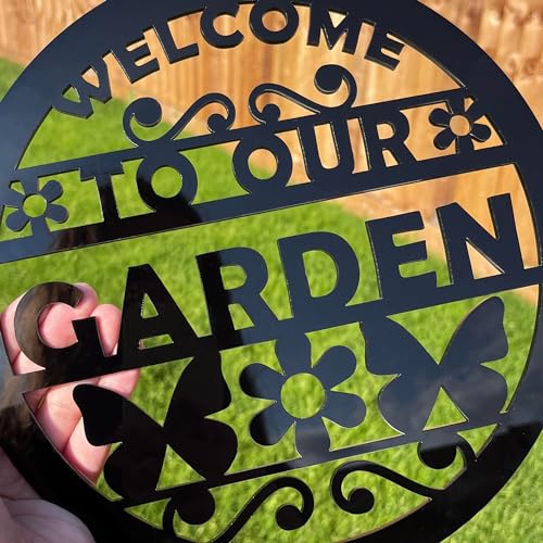 Red Ocean Garden Signs and Plaques for Outside Acrylic Garden Signs Welcome Sign For Door Black Acrylic Wall Fence Signs Garden Shed Summer House Signs Welcome Signs For Garden (23cmx23xm) - Cosy Home Interiors Red Ocean Garden Signs and Plaques for Outside Acrylic Garden Signs Welcome Sign For Door Black Acrylic Wall Fence Signs Garden Shed Summer House Signs Welcome Signs For Garden (23cmx23xm) - Image 8
