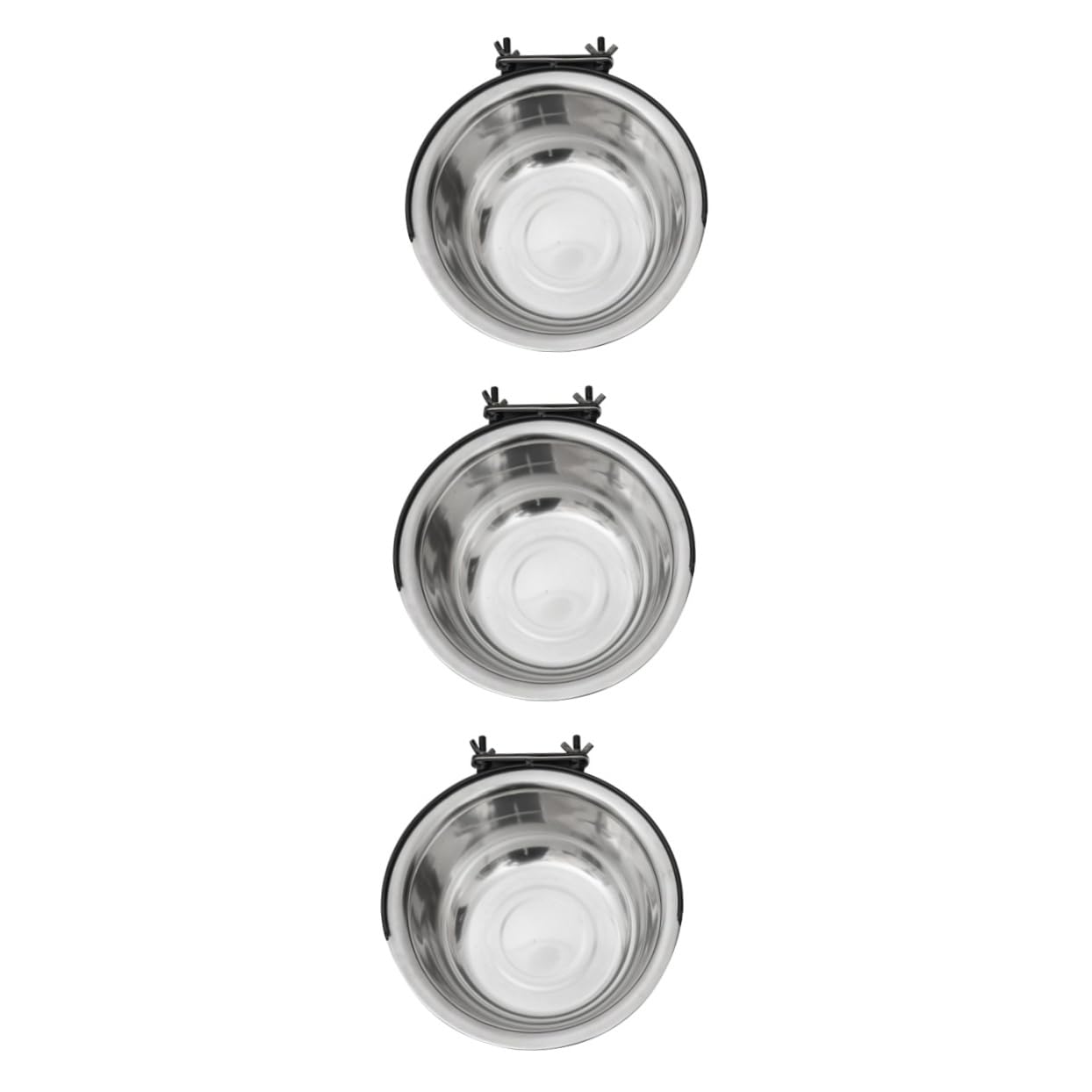BESPORTBLE 3 Pcs Stainless Steel Coop Cup for Pets 250ml Dog Water Bowl Bird Cup Parrot Feeding Dish Easy Install Durable