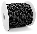 CleverDelights Ball Chain Spool - 330 Feet - 2.0mm Ball - Dark Black - 100 Meters - Bulk