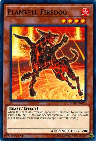 Yu-Gi-Oh! - Flamvell Firedog - SDSB-EN016 - Common - 1st Edition - Structure Deck: Soulburner
