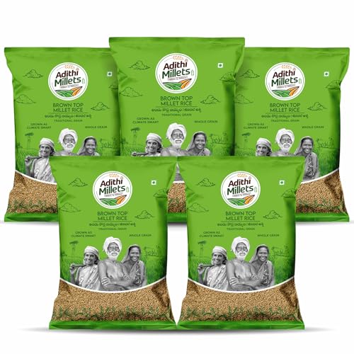 Image of Adithi Browntop Millet Rice 2.5kg (5 X 500g) | Diabetes-Friendly Choti Kangni | Unpolished High-Protein Gluten-Free | Perfect Rice Substitute for Weight Management