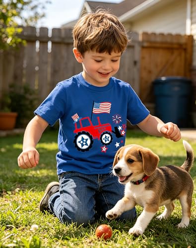 Image of Lovekider Back to School Kids Shirt 1-8Y Funny Excavator Construction Graphic T-Shirt Toddler Boys School Daily Outfit