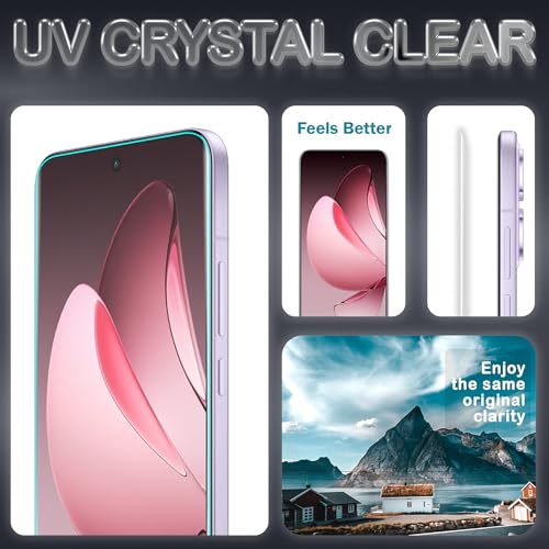 Image of ArmourPro UV Glue Tempered Glass for Oppo Reno 13 Pro - Curved Screen Protector, 9H Anti Scratch, Edge-to-Edge Coverage, HD Clarity, Smooth Touch