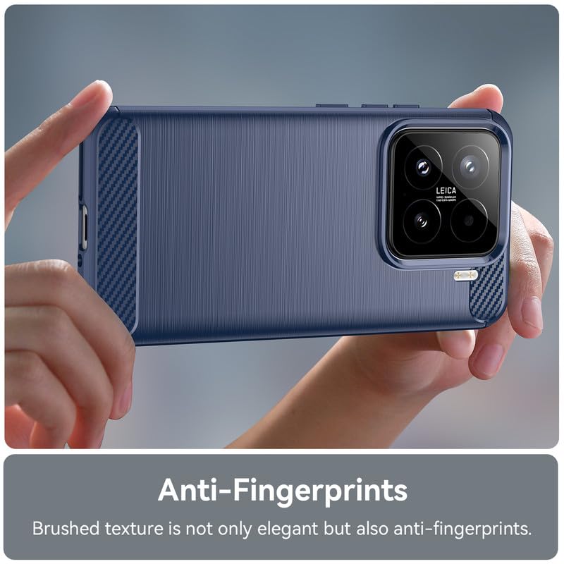 Image of Hybrid Carbon Fiber Back Case for Xiaomi Mi 15 (Blue)