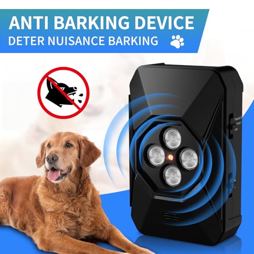 2026 Neu Antibell für Hunde - 3 Modi Antibell Ultraschall Gerät - 55 Fuß Stopp Hundebell Gerät - IPX4 wasserdichtes Anti-Bell-Mittel für Hunde das Training Großer Kleiner Hunde im Freien Innenbereich