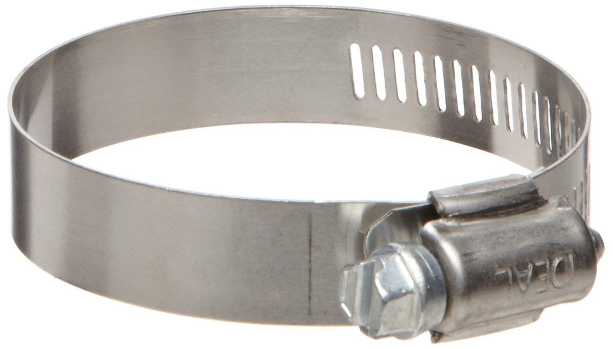 Ideal Tridon 5010051 Stainless Steel 50 Series 201/301 Worm Gear Hose Clamp, General Purpose, 10 SAE Size, Fits 7/16