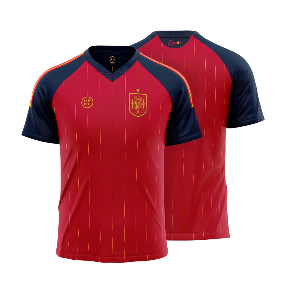 RFEF - Réplica Oficial Camiseta de la Selección Española de Fútbol Hombre - Primera Equipación España 2026-100% Poliester Transpirable - Adulto Unisex - 1