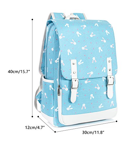 Image of Leaper Cute Laptop Backpack Canvas Bag Daypack Satchel