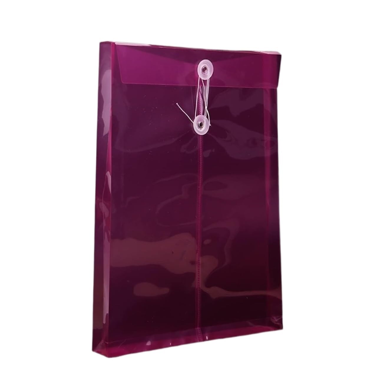 Carpetas, Organizador de archivos oficina plástico transparente A4, 5 piezas, cierre botón multicolor(Rose Red)