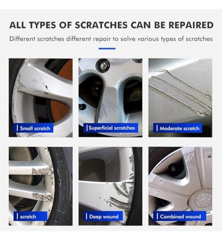 XTryfun Silver Gray Rim Touch Up Paint, Rim Repair Kit Curb Rash by XTryfun - Used condition - US$15.66