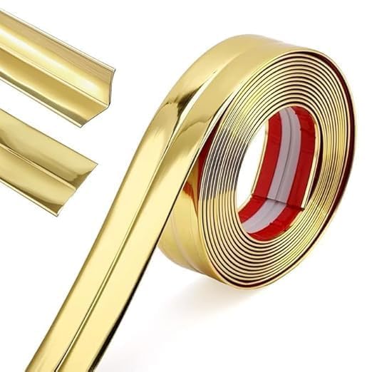 Wall Corner Golden Protector Trim, Self Adhesive Peel and Stick Inside & Outside Corner Molding, Waterproof Flexible Corner Guard for Tile Edges, Furniture Protection and Repair, 3 Metre-image-24
