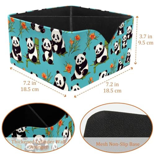 Boîte de rangement panda motif mignon et structure rigide durable - 4