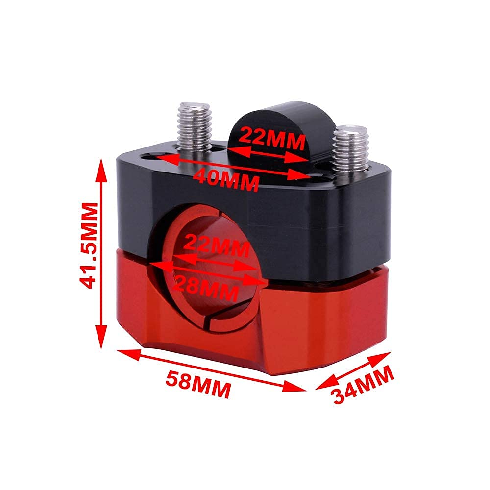 FastPro Support universel pour guidon de moto - 22 mm et 28 mm