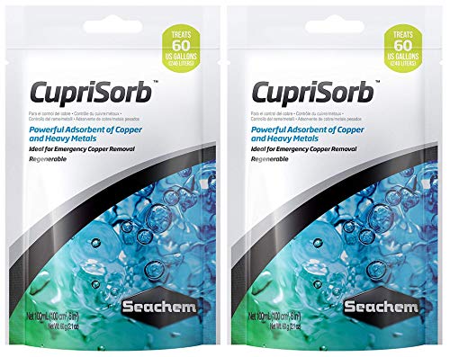Seachem 2 Pack of Cuprisorb, 2.1 Ounces Each, Aquarium Water Treatment for Copper and Heavy Metal Remover