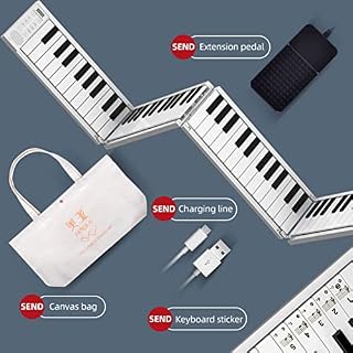 Gyj&mmm Christmas Carols Piano, Piano Portable Pliable, 88 Boutons Piano Portable avec Batterie USB Intégrée Et MIDI Via… - Les Beatles, Paul McCartney, John Lennon, RIngo Starr, George Harrison Gyj&mmm Christmas Carols Piano, Piano Portable Pliable, 88 Boutons Piano Portable avec Batterie USB Intégrée Et MIDI Via… – Image 2