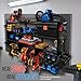 Power Tool Organizer Wall Mount, With Attachable Shelves - Large Garage Storage System, Heavy Duty 4-Tier Rack Holds 12 Drills – Screw Holder Accessories, Utility Shelf for Workshop Organization