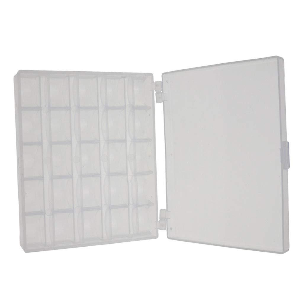 25 pz/scatola Bobine Per Cucire In Metallo Con Maglia Visibile Scatola di Immagazzinaggio Per Singer Brother Per La Casa FAI DA TE Macchina Da Cucire Accessori Strumento