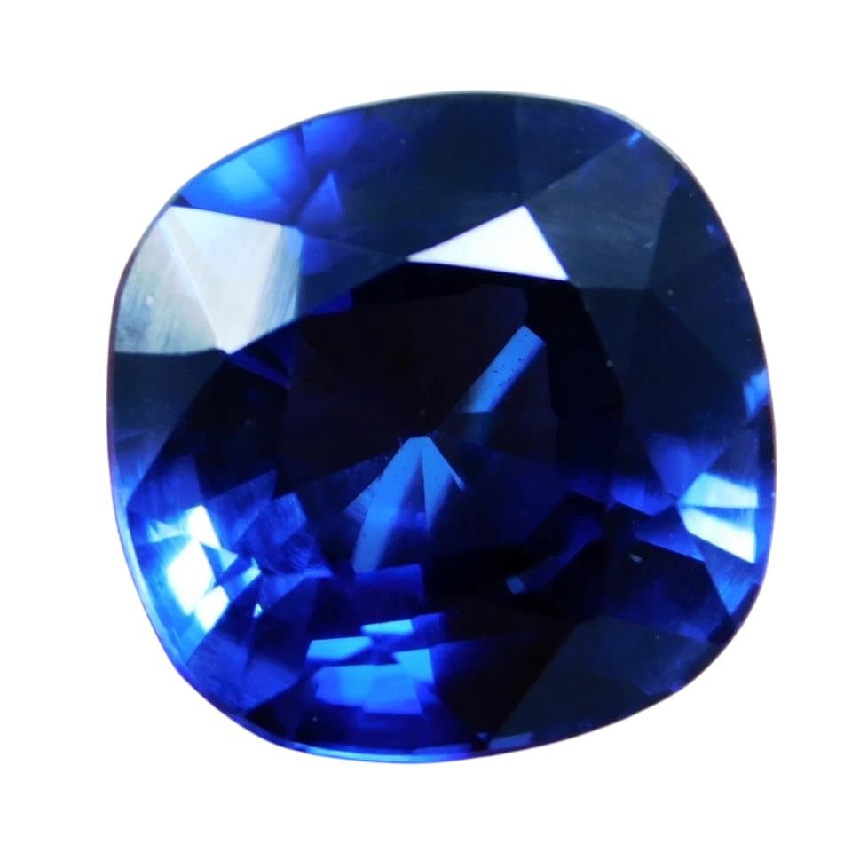 Image of 11.30 Carat Natural Blue Sapphire Radiant Cut Loose Gemstone Certified Faceted Ceylon Sapphire Stone for Rings Pendants Jewelry Making
