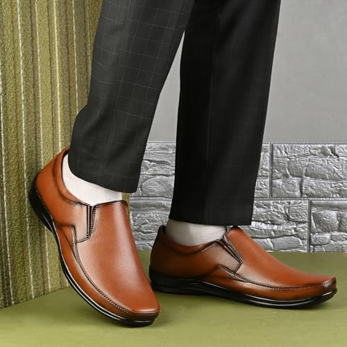 Image of Centrino Men's Formal Shoe | Cushioned Insole Comfortable Shoes | Trendy & Classic Design | Durable TPR Sole Footwear (8112)