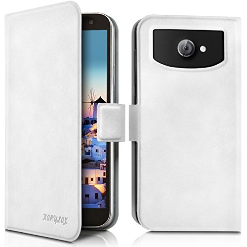 KARYLAX Seluxion - Housse Etui Coque Universel M Couleur Blanc pour Kazam Thunder 345L