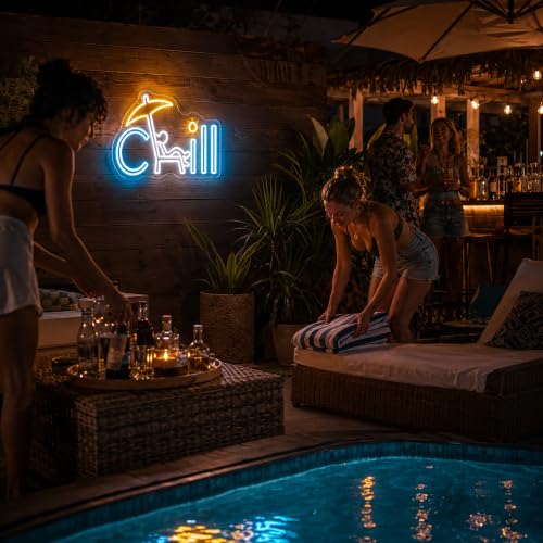 Image of Chill Neon Sign for Wall Decor Dimmable Led Neon Lights Signs