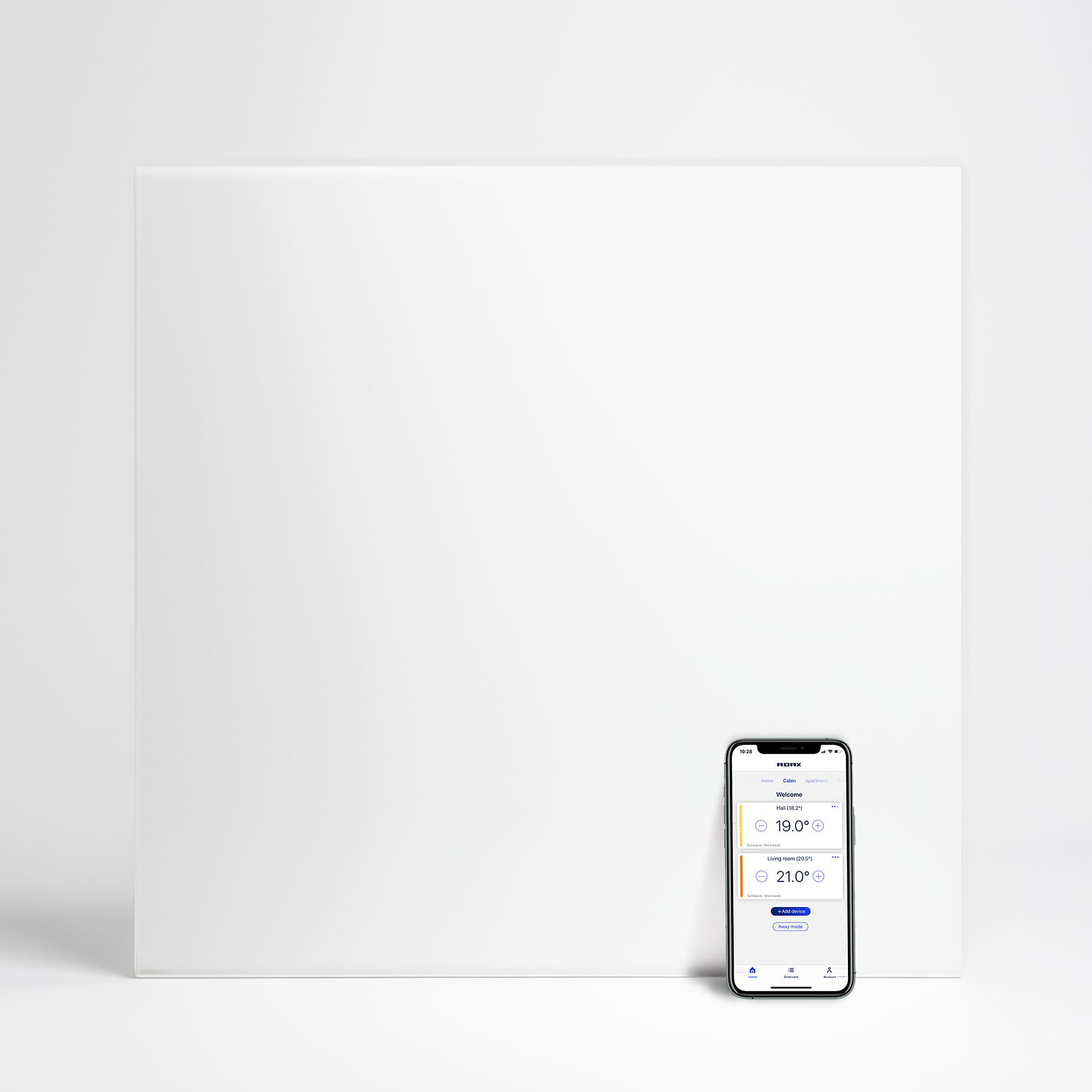 ADAX NEO Compact - Convector de pared con termostato por Wifi - 500W | Bajo consumo | Calefacción eficiente y segura | Radiador eléctrico moderno y elegante | 420mm de altura | IP24C | Blanco