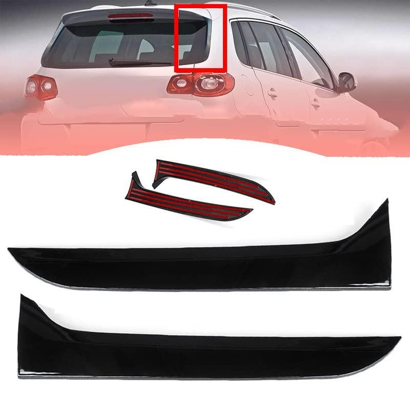 Spoiler Vleugels Voor VW Voor Tiguan MK1 2007-2016 2015 2014 2013 Paar Gloss Black Achterruit Zijspoiler Canard Splitter Auto Vervangende Onderdelen Kofferbak Spoiler
