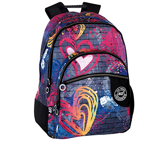 40 Grados Obsidian: Mochila Doble Adaptable a Carro  Perona 56869   Única  Negro  Rojo