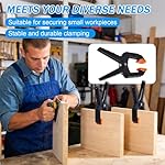 40 Pack Clamps for Woodworking Spring Clamp Plastic Clips Heavy Duty for Backdrop Clips Tarp Holder Photography Backdrops Clip for Crafts Yellow Head with Black - Image 3