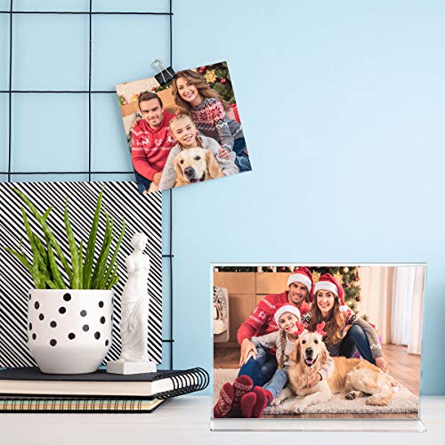 Image of NIUBEE Acrylic Sign Holder 8.5 x 11 Horizontal T-Shape Flyer Stand 6 Pack