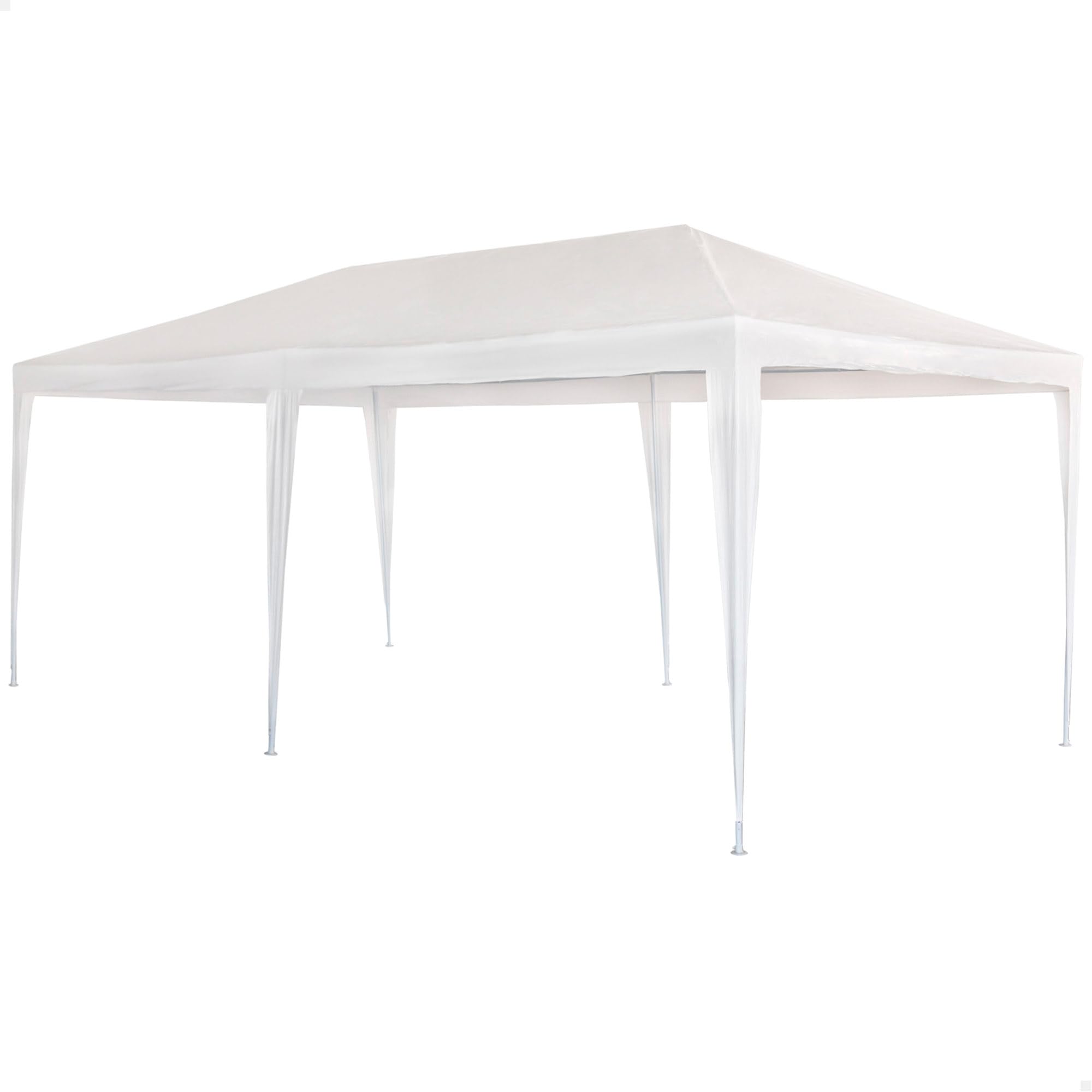 AKTIVE Garden 53992 - Cenador de Plástico Blanco 300 x 600 x 255 cm con Tubos de Acero