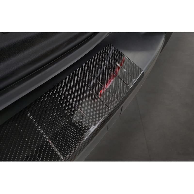 Protector De Parachoques Trasero Fibra De Carbono Para Peugeot Traveller - Adhesivo, Antiarrayazos, Fácil Instalación