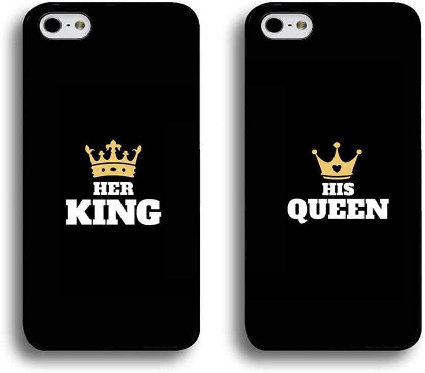 Best Friends Boyfriend Girlfriend Lovers Iphone 6 Plus Case,Premium Design King And Queen Crown Couple Matching Phone Cases Cover Rugged Skin Protective Shell For Iphone 6 Plus/6s Plus 5.5 Inch