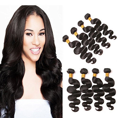 VIYAVIYA 9A Body Wave 4 Bundles 22 24 26 28 inch Long Brazilian Virgin Human Hair Weave Bundles for Black Women