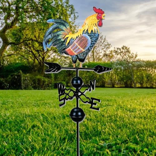 SYFUNLV Coq Girouette, Girouette Coq de Decoration Exterieur, 35×130cm, Girouette en Fonte,Girouette en métal avec pour Jardin...