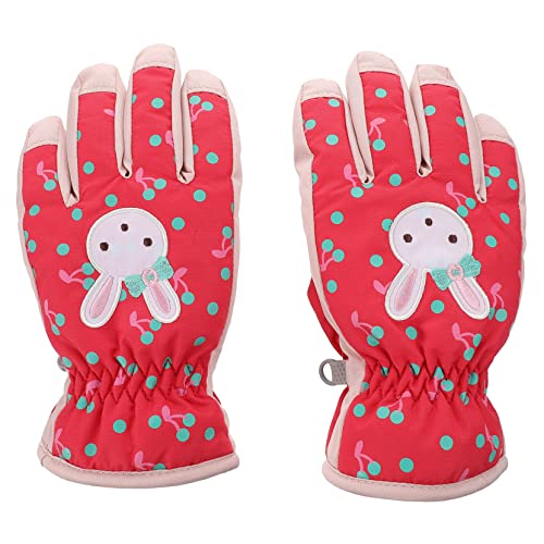 CORHAD Handschuhe Für Jungen Und Mädchen Vollständige Umschließung 360°-temperatursperre Schneefäustlinge Mit Cartoon-Muster Elastisches Handgelenkband Für 30 °c
