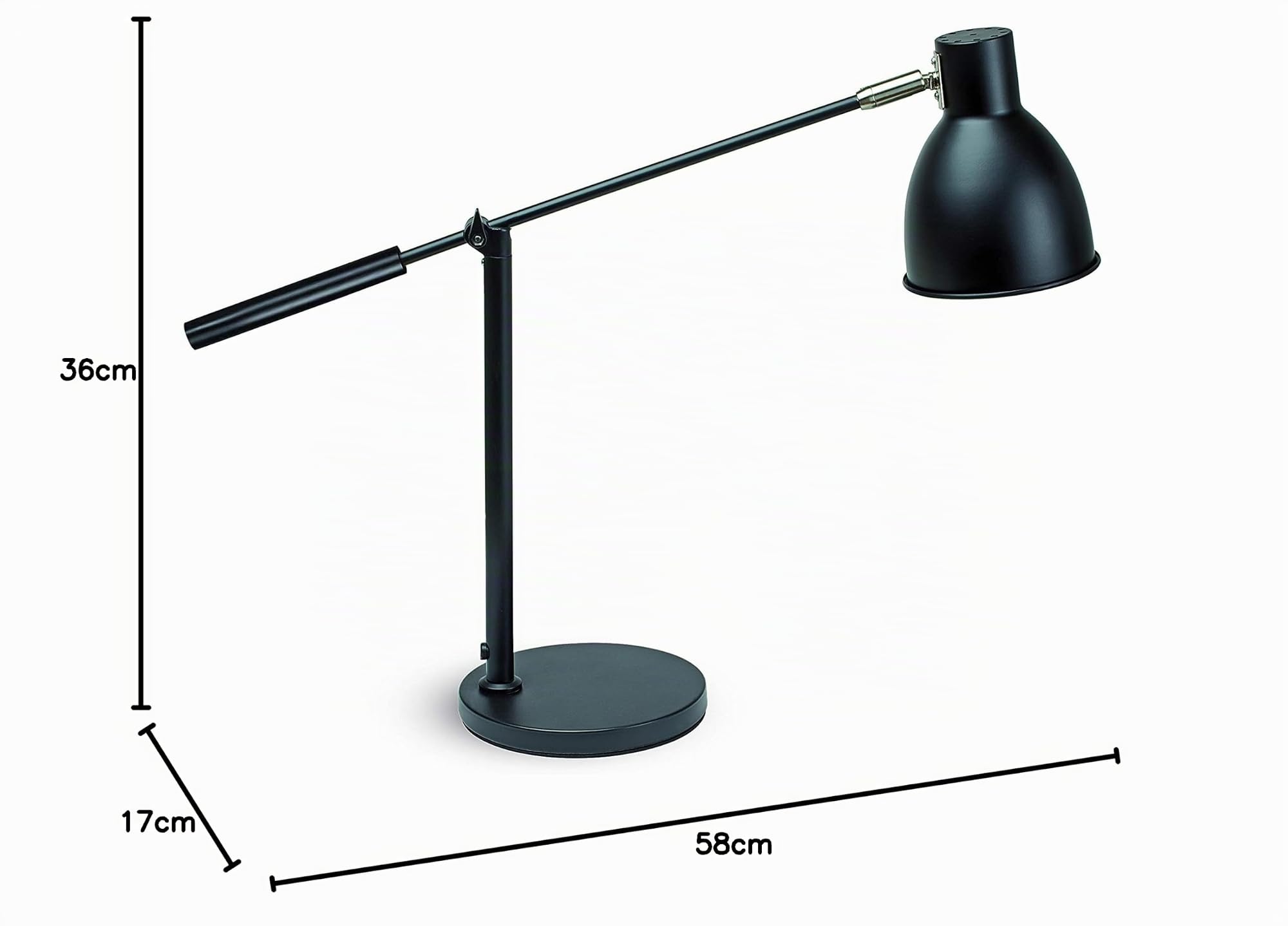 MAUL Tischlampe schwarz MAULfinja Metall Design verstellbar fürs Büro