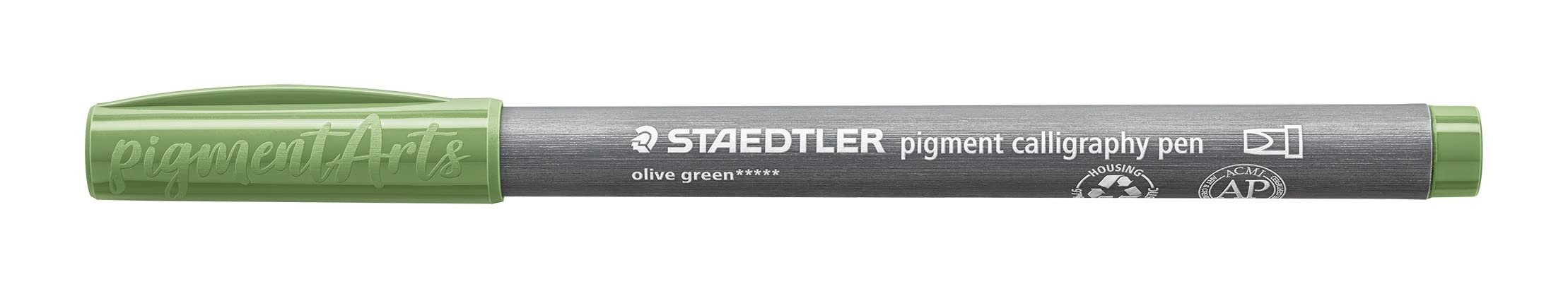 STAEDTLER 375-57 Pigment Arts Calligraphy Pen - Olive Green (Box of 10), standard - Image 2