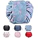Produktbild Kosmetiktasche, ZhengYue Quick Make Up Tasche Schminktasche Faule Kordelzug Kosmetikbeutel One-Step Organizer Reise Kulturtasche für Damen Mädchen, Groß Kapazität Flamingo