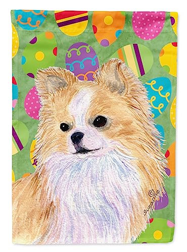 Chihuahua drapeau de jardin Pâques décor extérieur multicolore