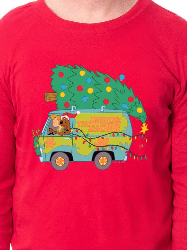 INTIMO Scooby-Doo Mystery Machine The Gang Shaggy Christmas Tree Tight Fit Family Pajama Set4