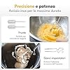 LEBENLANG 400W Sbattitore elettrico - 5 velocità e turbo incl. Supporto I Fruste elettriche Frullino elettrica per dolci I Frusta da cucina professionale Montapanna Batidora eléctrica hand mixer