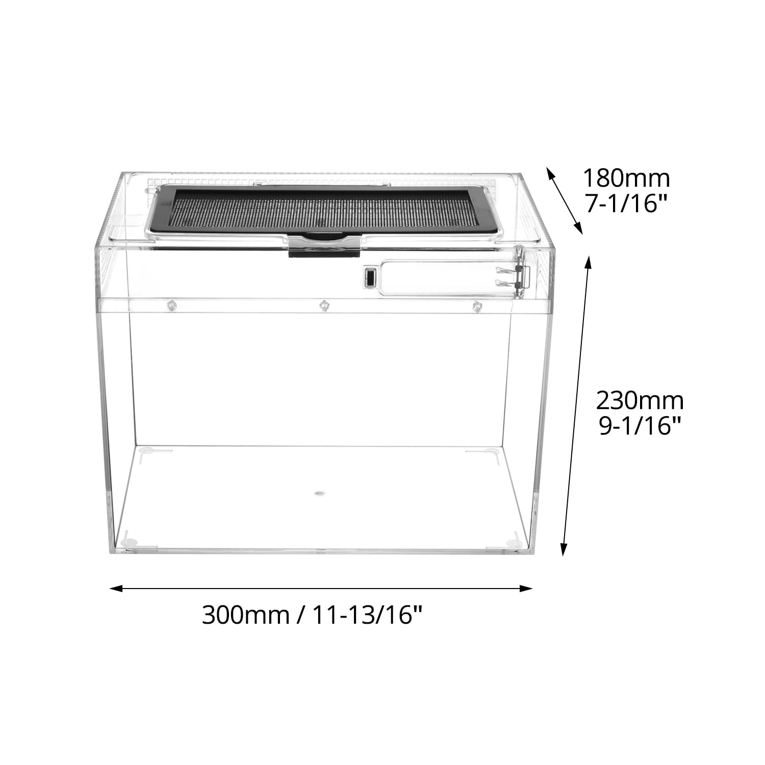 QWORK® Reptil Fütterungsbox, Feeding Box, 30 * 18 * 22cm für eine Vielzahl an Reptilien und Insekten