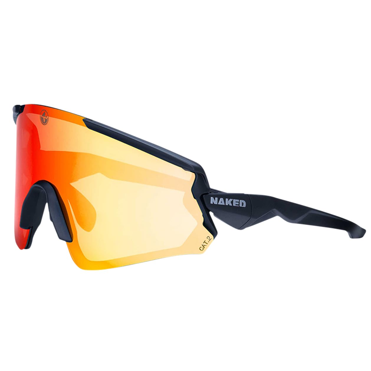 NAKED Optics FALCON - Occhiali sportivi per uomo e donna, occhiali da sole sportivi con protezione UV, fascia magnetica e lenti intercambiabili