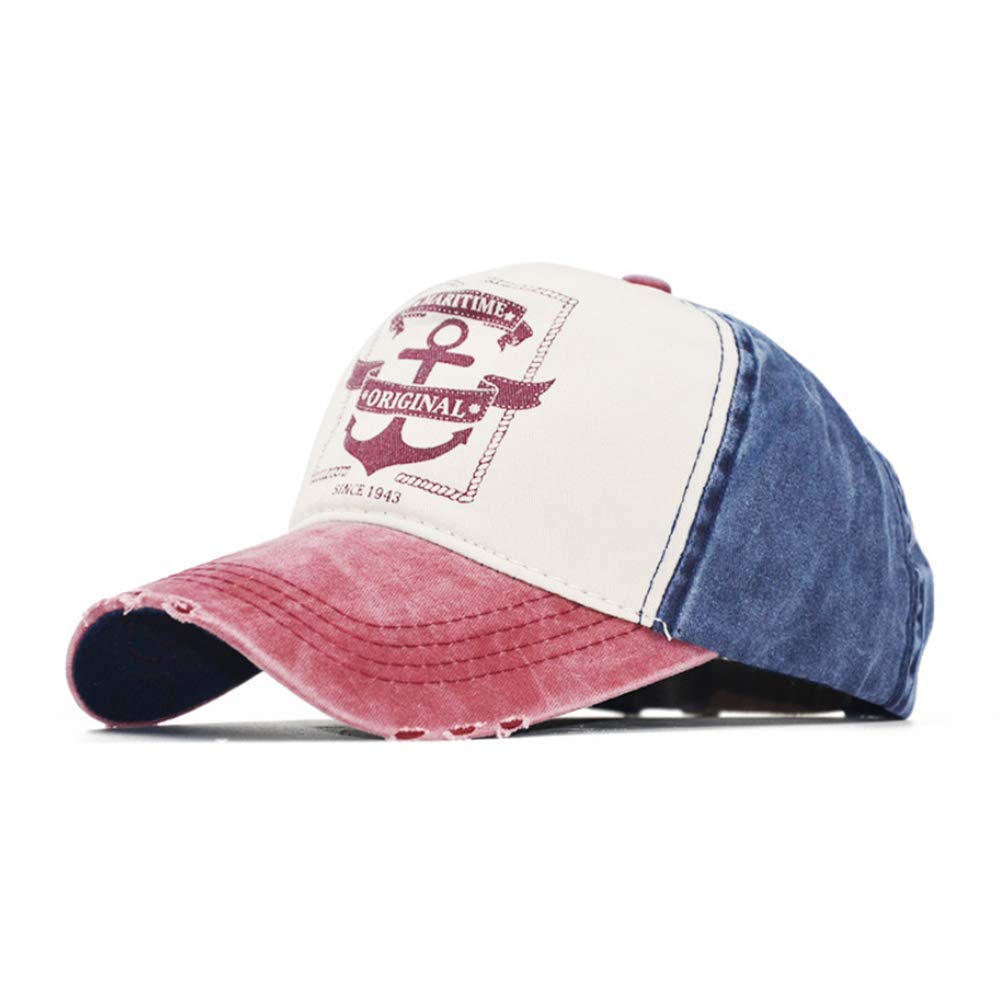 Elwow Men's Color 2 Distressed Baseball Cap Wash Cotton Vintage Baseball Hat, Trucker Cap, Hiking Sun Hat(Color 2)