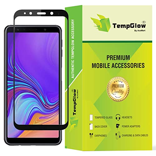 Image of Screen Protector for Samsung Galaxy A7 (2018) (Black) Tempered Glass Edge-to-Edge 6D Screen Guard With Installation Kit