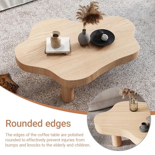 Table basse nuage en bois massif blanc pour sécuriser et sublimer le salon - 5