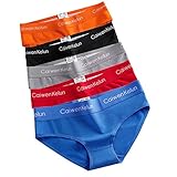 catch-L Europa Und Amerika Bewegung Fitness Sexy Brief Höschen Frauen Baumwolle Niedrige Taille Hüftlift Bequeme Atmungsaktive Junge Mädchen Slips(Color:5-Pack,Size:XL)